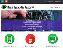 Tablet Screenshot of optimaservices.com